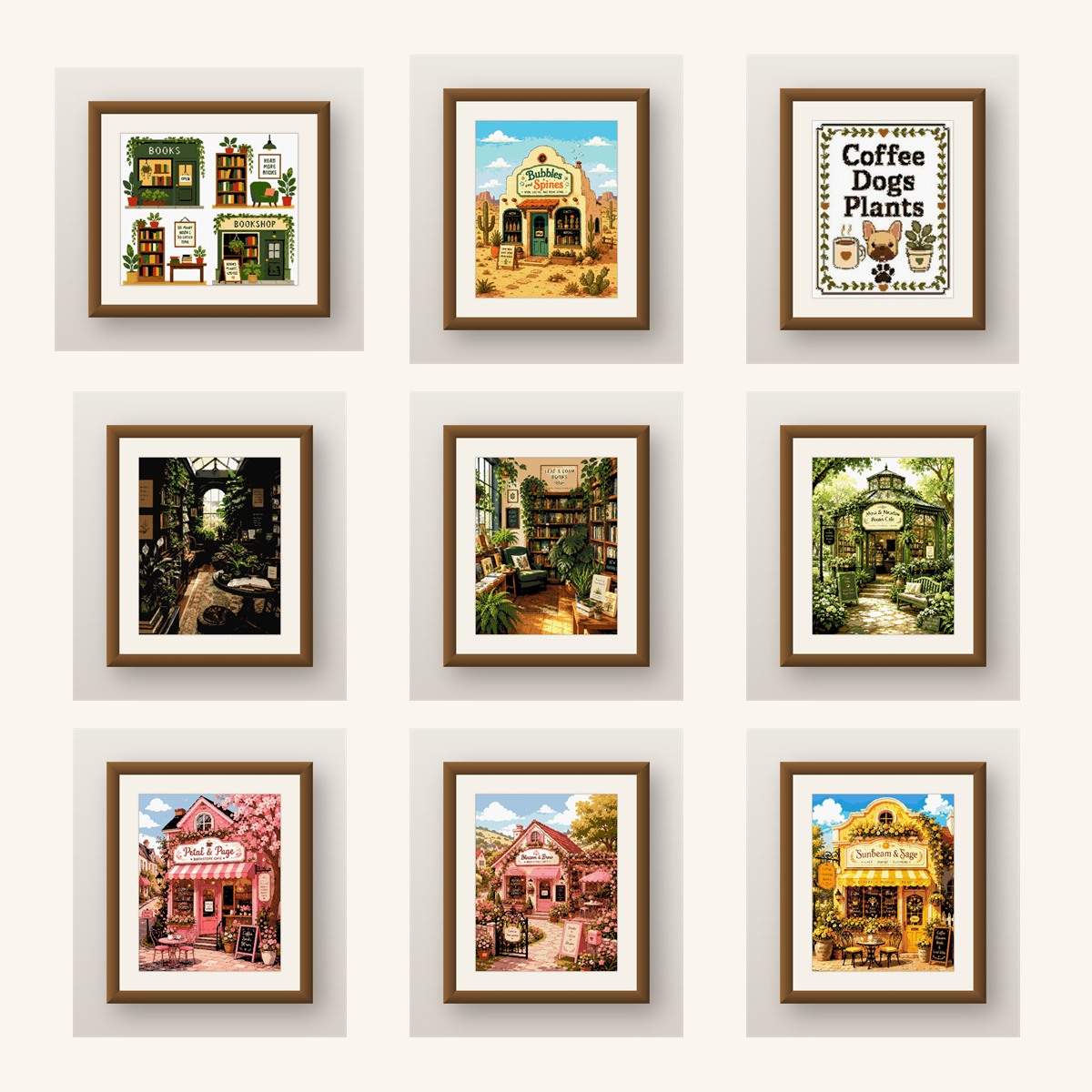 Bookshops and Cafes — Complete Bundle
