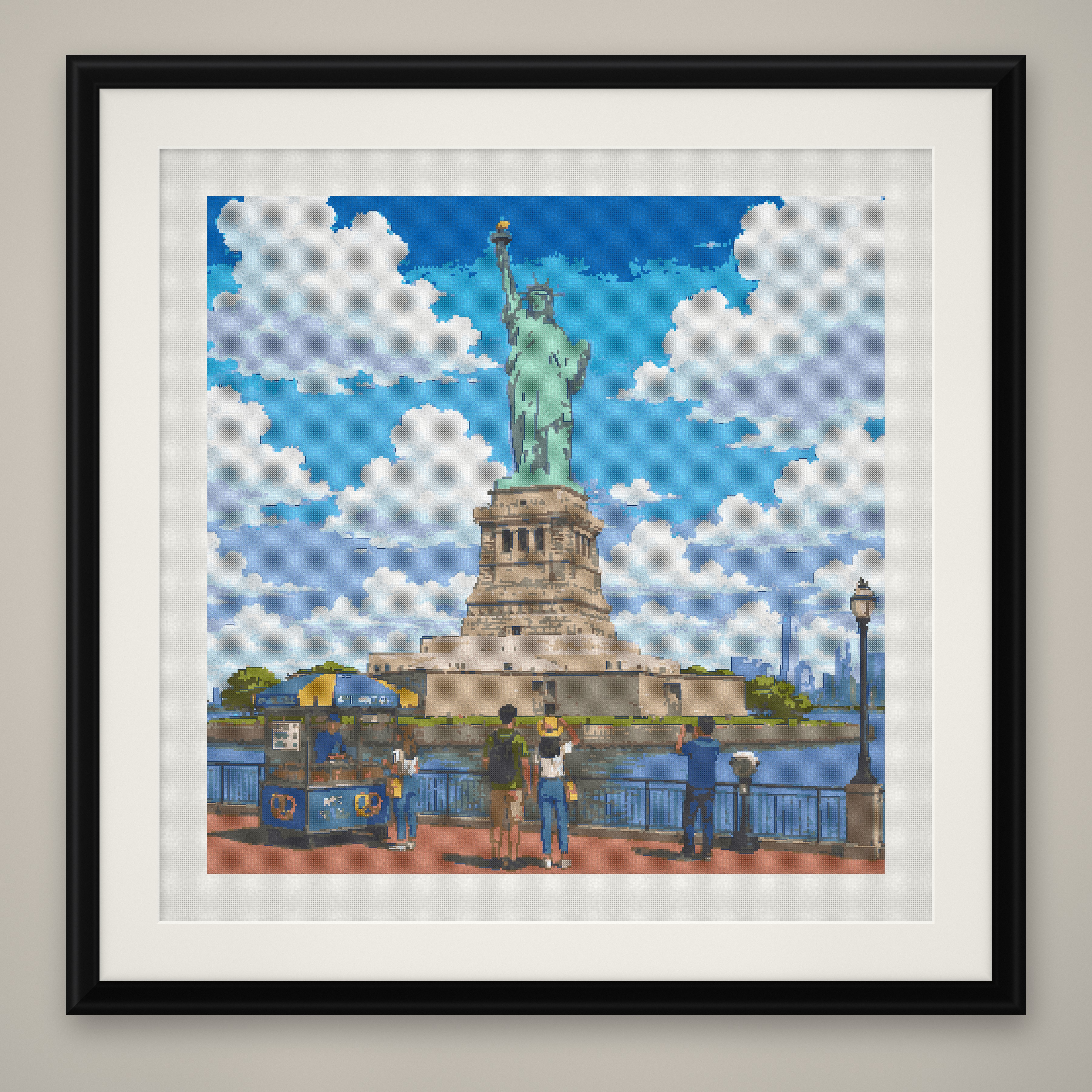 Statue of Liberty Cross Stitch Pattern, New York City Landmark PDF
