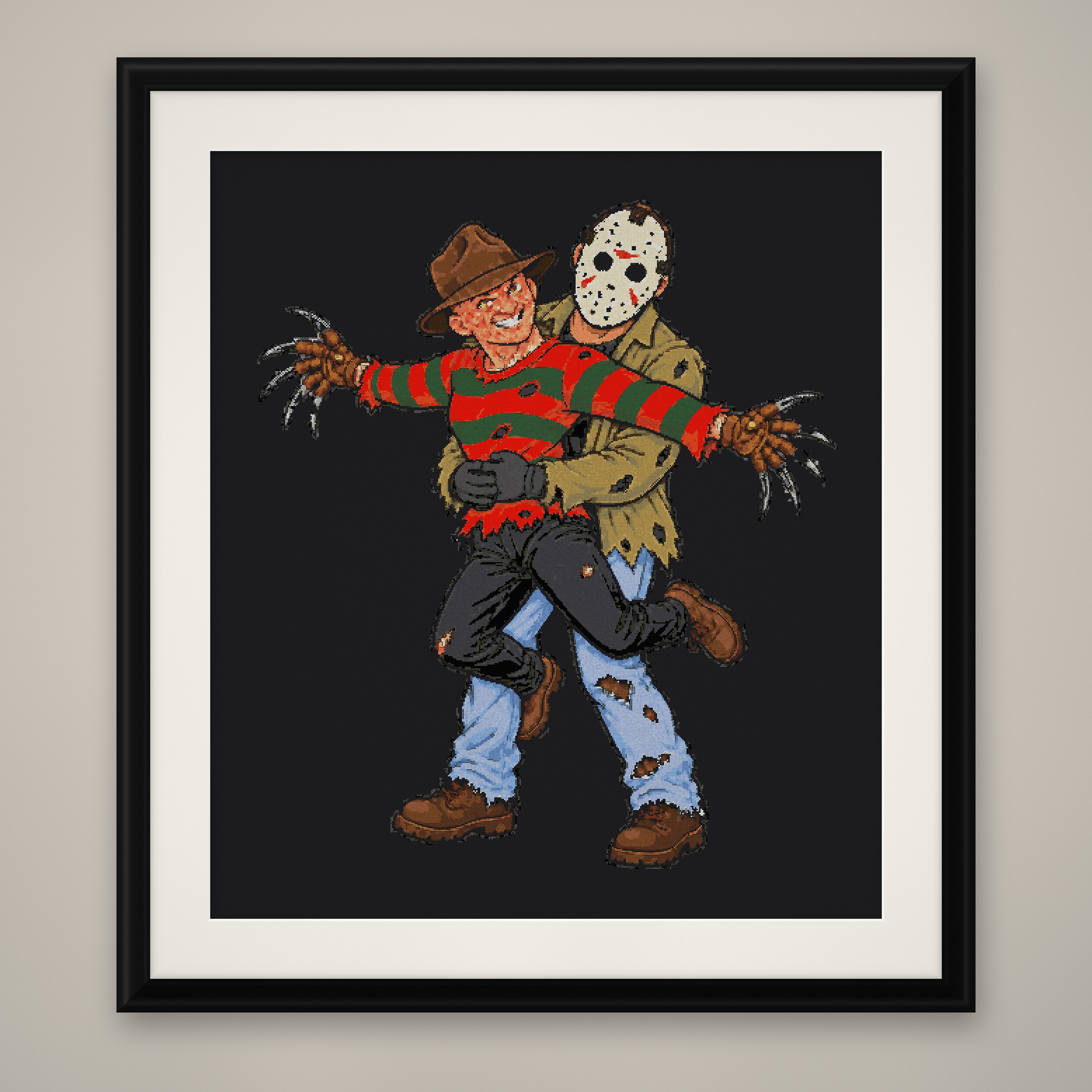 Slasher Buddies Cross Stitch Pattern, Horror Movie Villains PDF